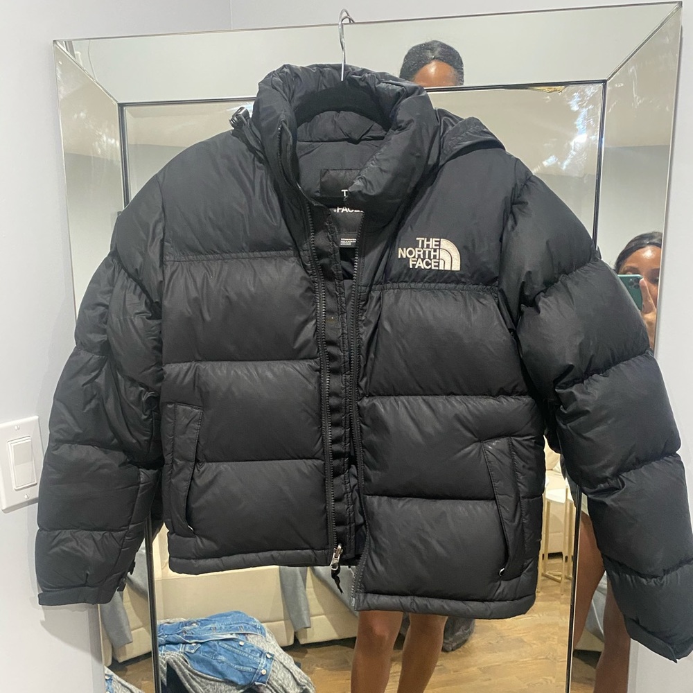 North face Black Bubble Coat